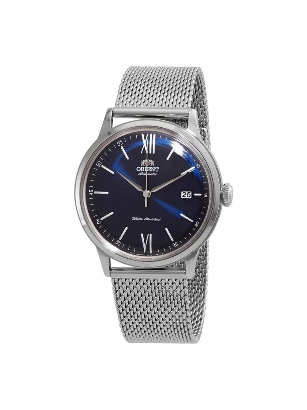 NWT Orient Automatic Blue Dial Stainless Steel Mesh Men's Watch